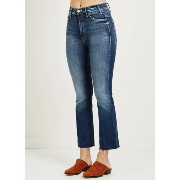 MOTHER The Hustler Ankle Fray Jeans in On The Edge - Size 26 - Picture 1 of 14